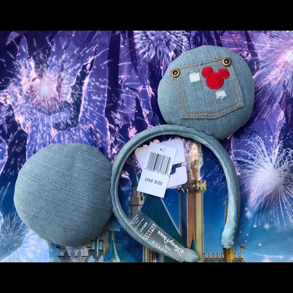 Mickey Mouse Denim Ears for Adults Limited Release